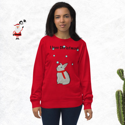 I love Christmas! Unisex organic sweatshirt