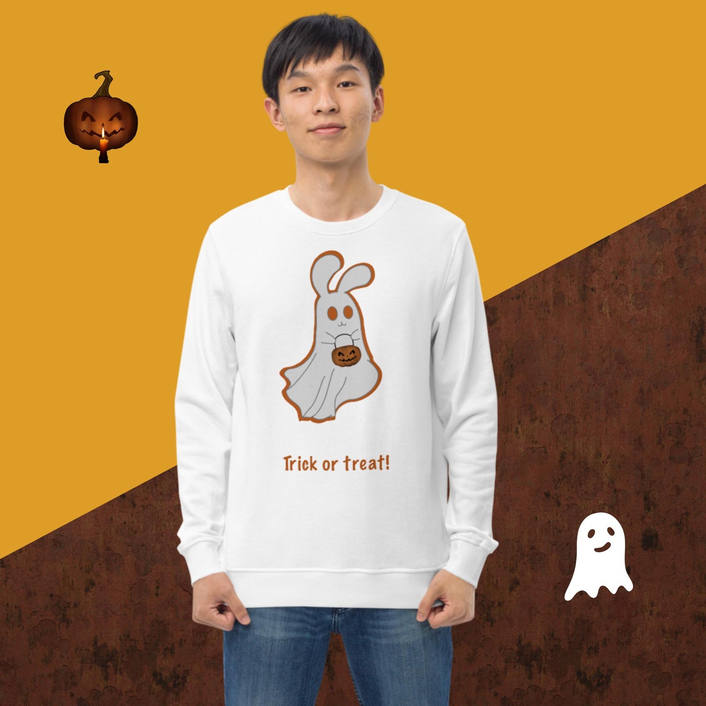 Trick or treat! Unisex organic sweatshirt