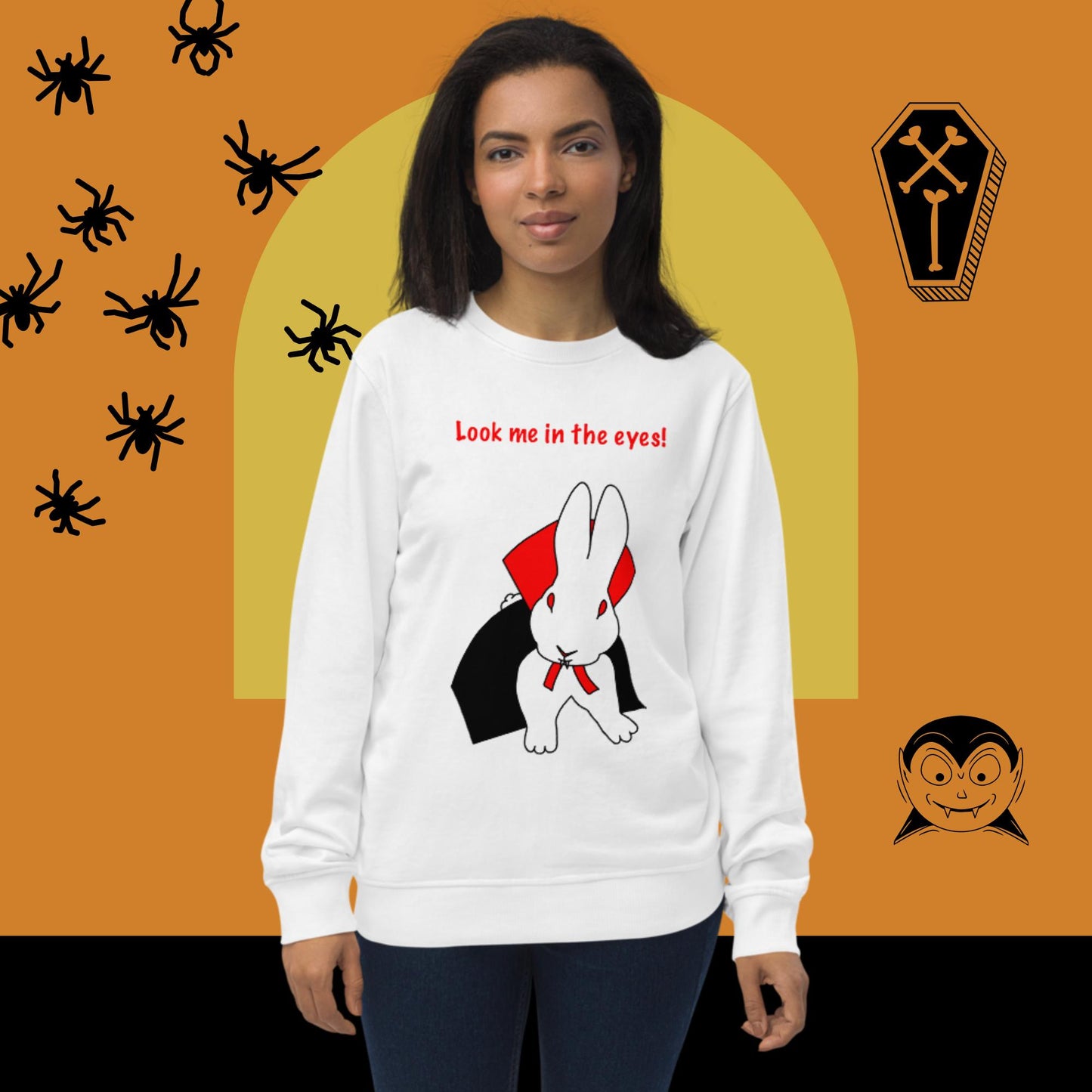 Look me in the eyes! Unisex organic sweatshirt