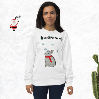 I love Christmas! Unisex organic sweatshirt