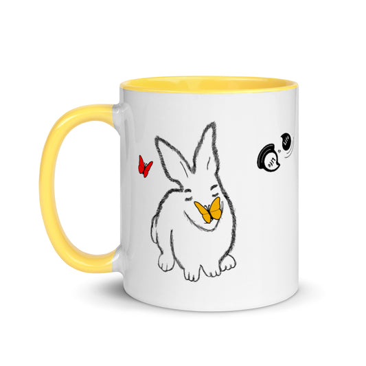 The life of a bunny! Mug with Color Inside