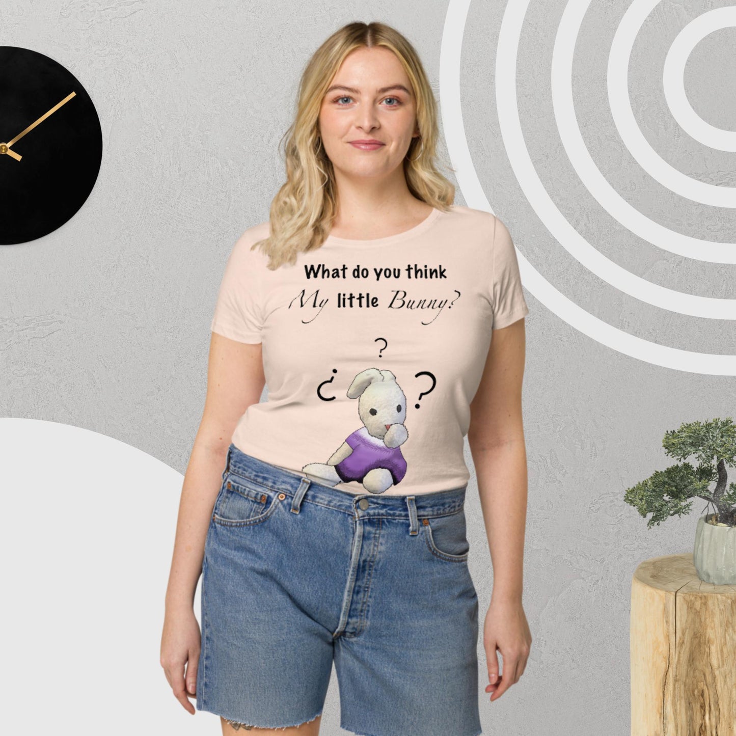 What do you think my little bunny? Women’s basic organic t-shirt