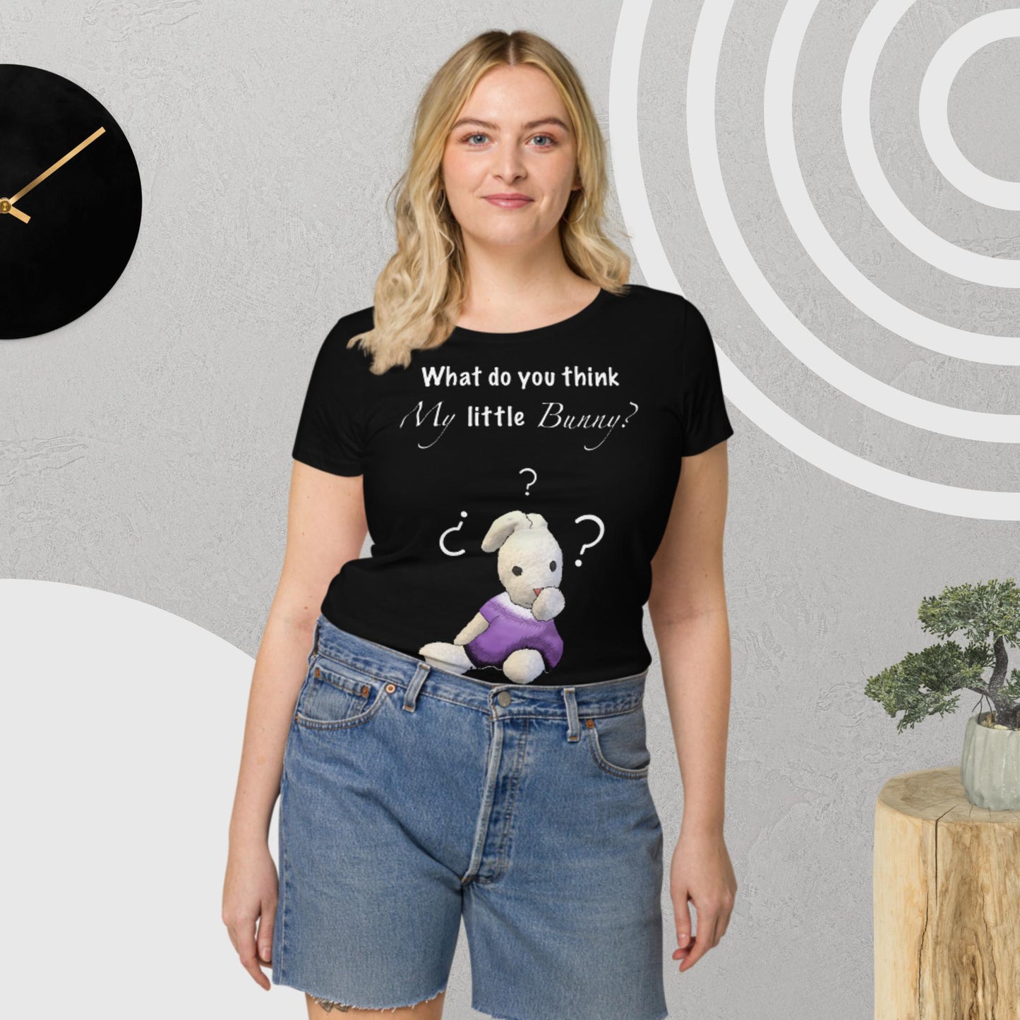 What do you think my little bunny? Women’s basic organic t-shirt