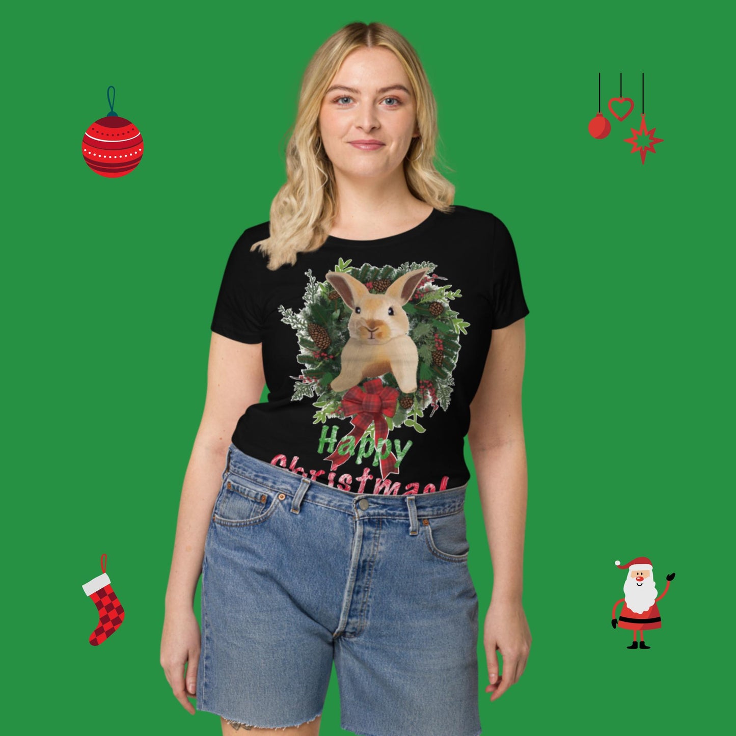 Happy Christmas! Women’s basic organic t-shirt