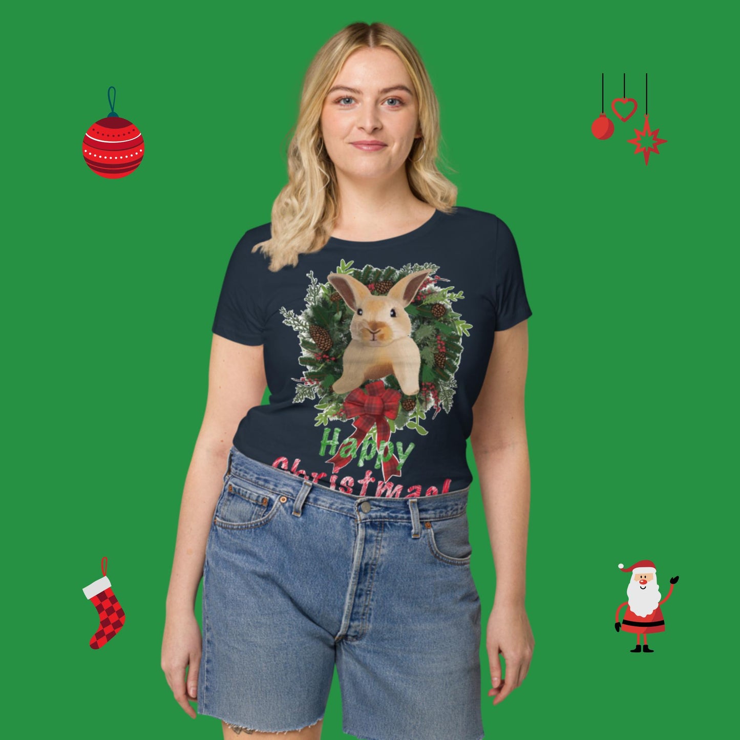 Happy Christmas! Women’s basic organic t-shirt