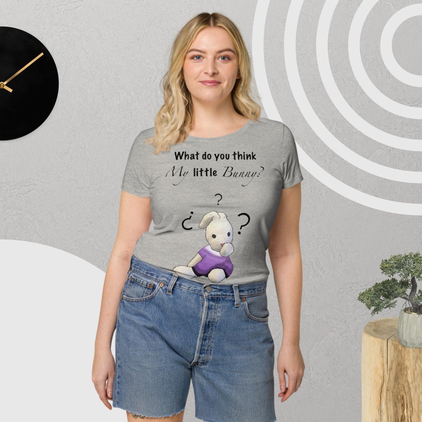 What do you think my little bunny? Women’s basic organic t-shirt