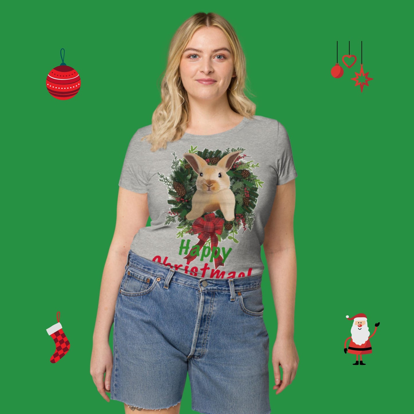 Happy Christmas! Women’s basic organic t-shirt