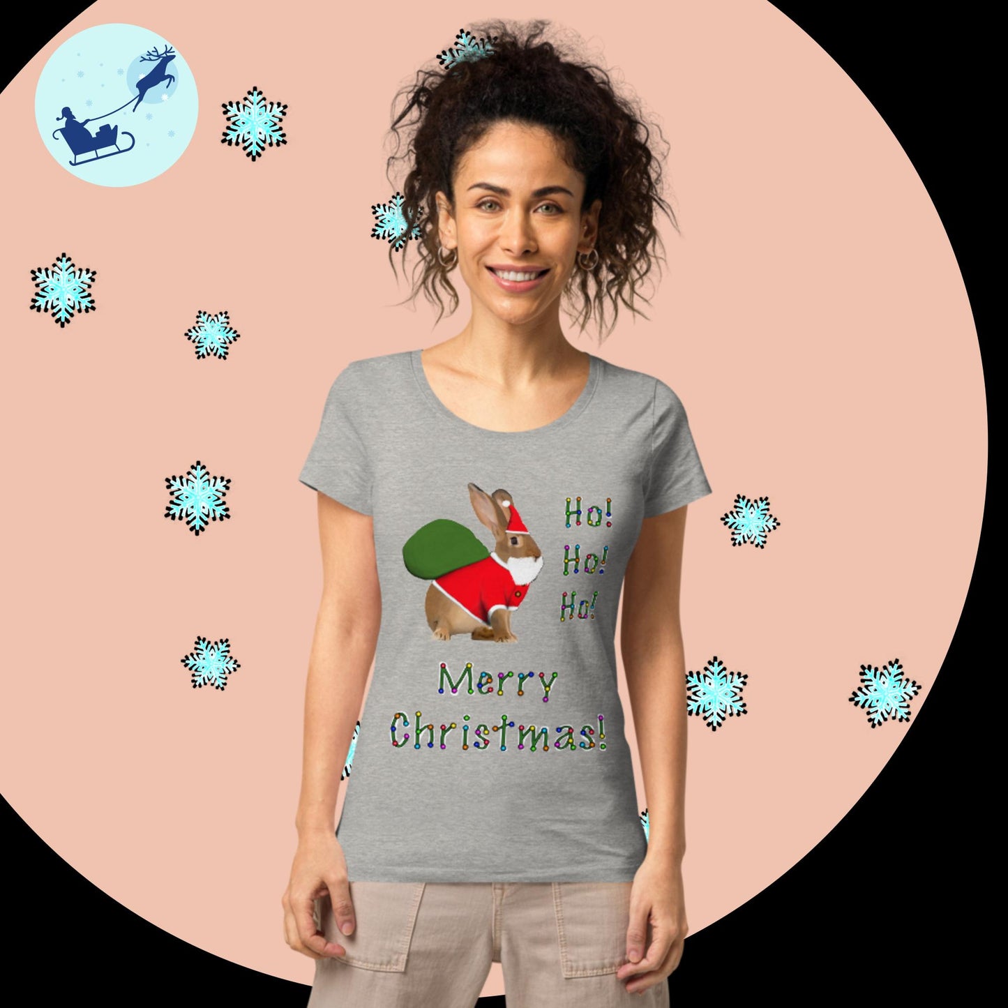 Ho! Ho! Ho! Merry Christmas! Women’s basic organic t-shirt