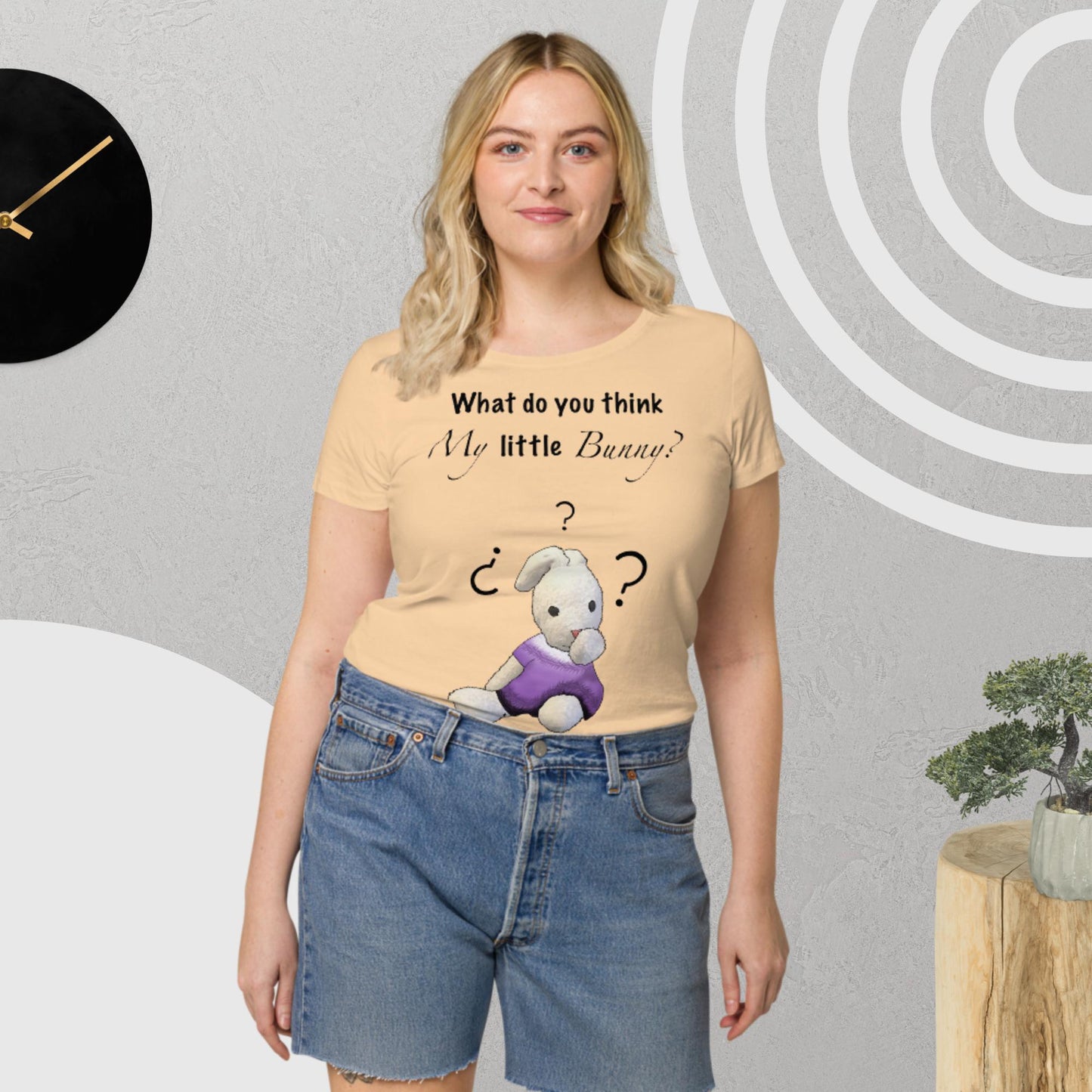 What do you think my little bunny? Women’s basic organic t-shirt