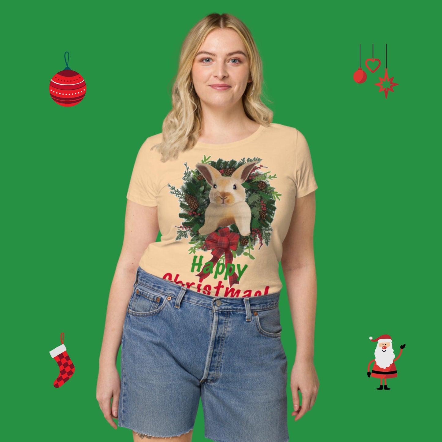 Happy Christmas! Women’s basic organic t-shirt