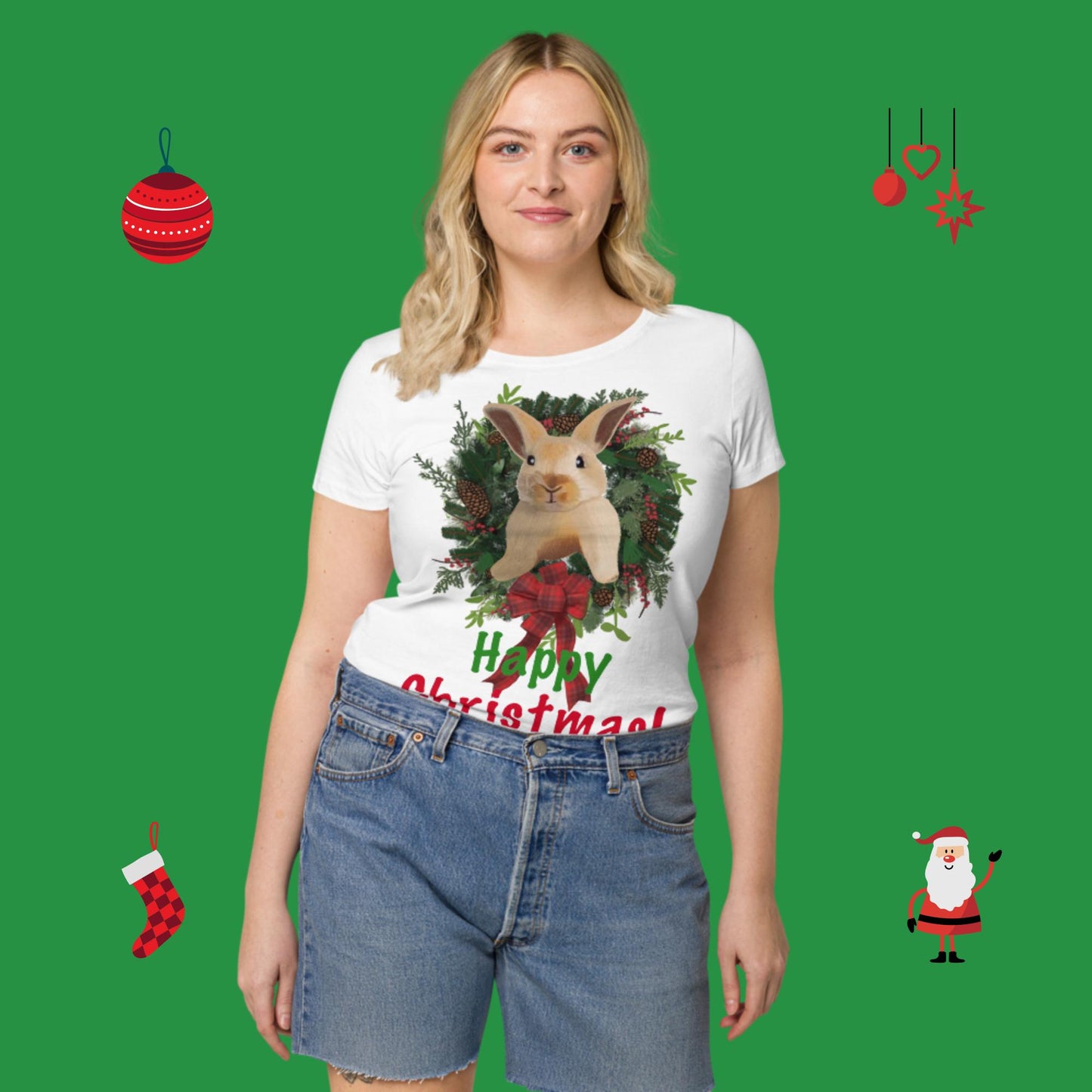 Happy Christmas! Women’s basic organic t-shirt